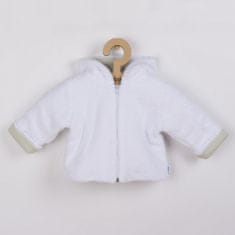NEW BABY Luxusný detský zimný kabátik s kapucňou Snowy collection 68 (4-6m) Biela