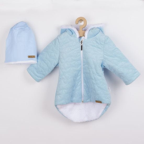 Andre Nicol Zimný dojčenský kabátik s čiapočkou Nicol Kids Winter modrý