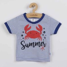 NEW BABY Dojčenské tričko s krátkym rukávom a tepláčky Summer 62 (3-6m) Modrá