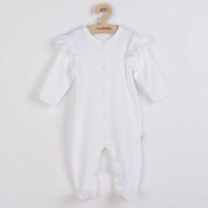 NEW BABY Dojčenský bavlnený overal biely dievča 92 (18-24m) Biela