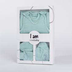 NEW BABY 7-dielna dojčenská súpravička do pôrodnice I AM modrá 56 (0-3m) Modrá