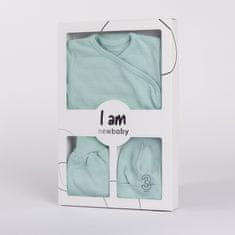 NEW BABY 3-dielna dojčenská súpravička do pôrodnice I AM modrá 62 (3-6m) Modrá