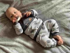 NEW BABY Dojčenské bavlnené tepláčky Ježko 56 (0-3m) Sivá