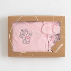 NEW BABY 5-dielna dojčenská súpravička do pôrodnice Classic ružová 50 Ružová