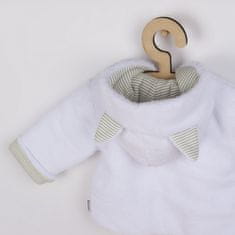 NEW BABY Luxusný detský zimný kabátik s kapucňou Snowy collection 68 (4-6m) Biela