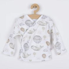 NICOL Dojčenská bavlněná košilka Miki 56 (0-3m) Hnedá