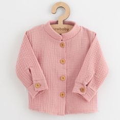 NEW BABY Dojčenská mušelínová košeľa Soft dress ružová 86 (12-18m) Ružová