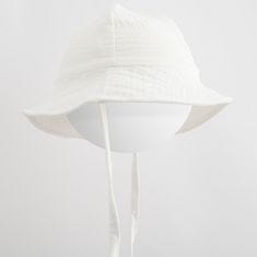 NEW BABY Dojčenský mušelínový klobúčik Elizabeth 80 (9-12m) Biela