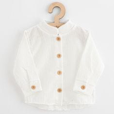 NEW BABY Dojčenská mušelínová košeľa Soft dress béžová 68 (4-6m) Béžová