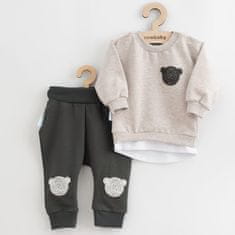 NEW BABY Dojčenská súprava tričko a tepláčky Brave Bear ABS béžová 74 (6-9m) Béžová