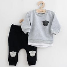 NEW BABY Dojčenská súprava tričko a tepláčky Brave Bear ABS sivá 86 (12-18m) Sivá