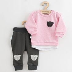 NEW BABY Dojčenská súprava tričko a tepláčky Brave Bear ABS ružová 74 (6-9m) Ružová
