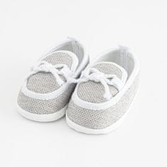 NEW BABY Dojčenské mokasíny-capačky šedá 0-3 m 0-3 m Sivá