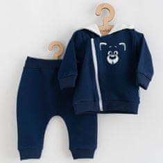 NEW BABY Dojčenské tepláčky a mikinka Animals Bear modrá 62 (3-6m) Modrá