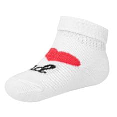 NEW BABY Dojčenské bavlnené ponožky I Love Mum and Dad biele 56 (0-3m) Biela