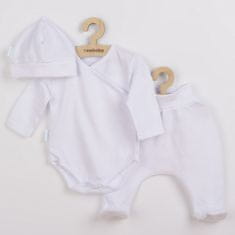 NEW BABY 3-dielna dojčenská súpravička do pôrodnice I AM biela 62 (3-6m) Biela