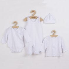 NEW BABY 4-dielna dojčenská súpravička do pôrodnice I AM biela 56 (0-3m) Biela
