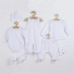 NEW BABY 7-dielna dojčenská súpravička do pôrodnice I AM biela 62 (3-6m) Biela