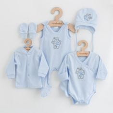 NEW BABY 5-dielna dojčenská súpravička do pôrodnice Classic modrá 62 (3-6m) Modrá