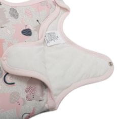 NEW BABY Dojčenské zateplené dupačky Šťastné Sloníky ružová 74 (6-9m) Ružová