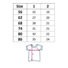 NEW BABY Dojčenské bavlnené tričko s krátkym rukávom Go!go!go! 62 (3-6m) Modrá