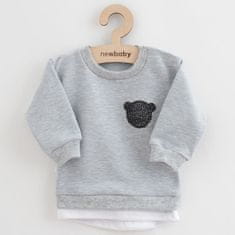 NEW BABY Dojčenská súprava tričko a tepláčky Brave Bear ABS sivá 86 (12-18m) Sivá