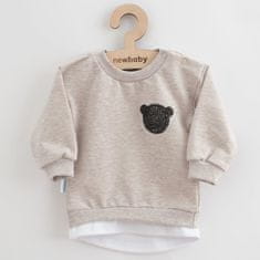 NEW BABY Dojčenská súprava tričko a tepláčky Brave Bear ABS béžová 74 (6-9m) Béžová