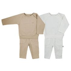 KOALA Dojčenské tričko s dlhým rukávom a tepláčky Bello beige 68 (4-6m) Béžová