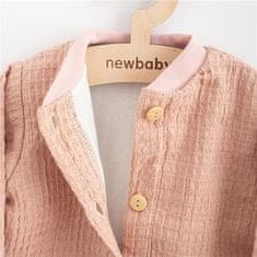 NEW BABY Dojčenský mušelínový kabátik Comfort clothes ružová 86 (12-18m) Ružová