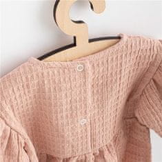 NEW BABY Dojčenské mušelínové šaty Comfort clothes ružová 80 (9-12m) Ružová
