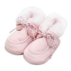 NEW BABY Dojčenské zimné capačky ružové 12-18 m Ružová