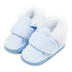 NEW BABY Dojčenské zimné capačky modré 3-6 m Modrá