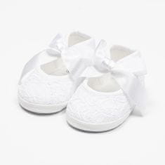 NEW BABY Dojčenské krajkové capačky biela 3-6 m 3-6 m Biela
