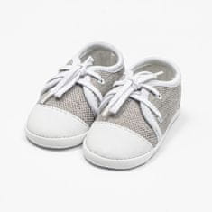 NEW BABY Dojčenské tenisky capačky jeans sivá 3-6 m Sivá