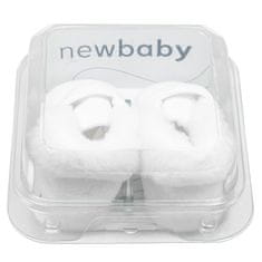NEW BABY Dojčenské zimné semiškové capačky ku krstu chlapec 3-6 m Biela