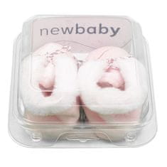 NEW BABY Dojčenské zimné capačky ružové 0-3 m 0-3 m Ružová