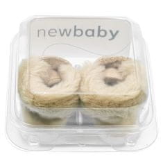 NEW BABY Dojčenské zimné semiškové capačky svetlo hnedé 3-6 m Hnedá