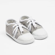 NEW BABY Dojčenské tenisky capačky jeans sivá 12-18 m Sivá