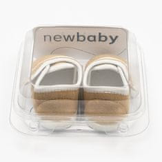 NEW BABY Dojčenské semiškové capačky hnedá 3-6 m Hnedá