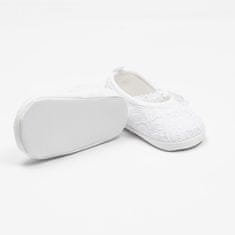 NEW BABY Dojčenské krajkové baletky capačky biela 6-12 m Biela