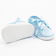 NEW BABY Dojčenské saténové capačky modrá 0-3 m Modrá