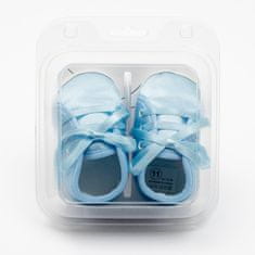 NEW BABY Dojčenské saténové capačky modrá 6-18 m Modrá