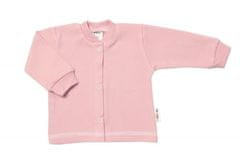 Baby Nellys 2-dílná sada, bavlněné dupačky s košilkou Sloníci, růžová