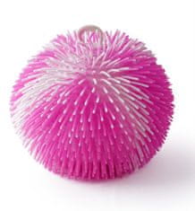 Mac Toys SPORTO Střapatý duhový míč se světlem - růžovo bílý