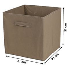 DOCHTMANN Úložný box textilný, hnedý 31x31x31cm