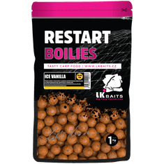 Lk Baits ReStart Boilies Ice Vanilla 18mm, 250g