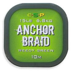E.S.P ESP náväzcová šnúrka Anchor Braid Weedy Green 15lb, 10 m