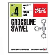 LUCKY JOHN stavce Crossline Swivel veľ. 4 6ks