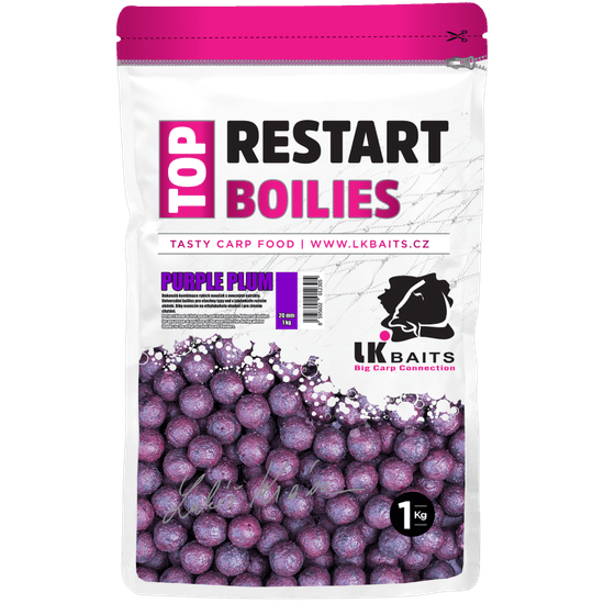 Lk Baits Top Reštart Boilies Purple Plum 20 mm, 1kg