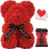 Luxusný plyšový medveď z umelých ruží v darčekovom balení | LOVEBEAR